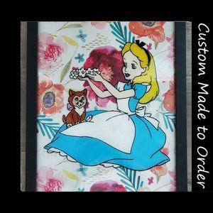 Alice in wonderland glass frame art changeable